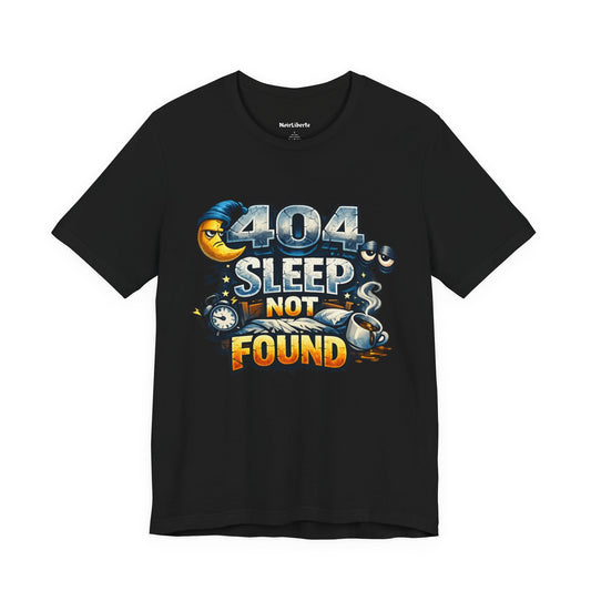 Funny shirt wiht a funny graphic phrase about not sleeping, Black