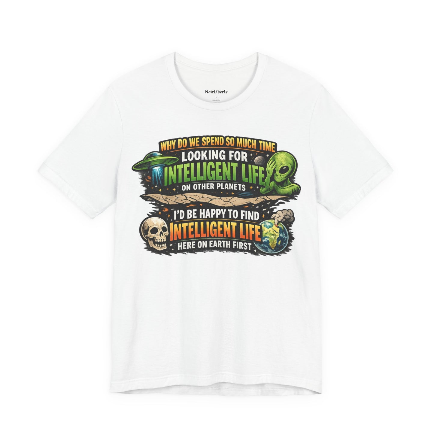 Funny shirt with a graphic sarcastic saying, White