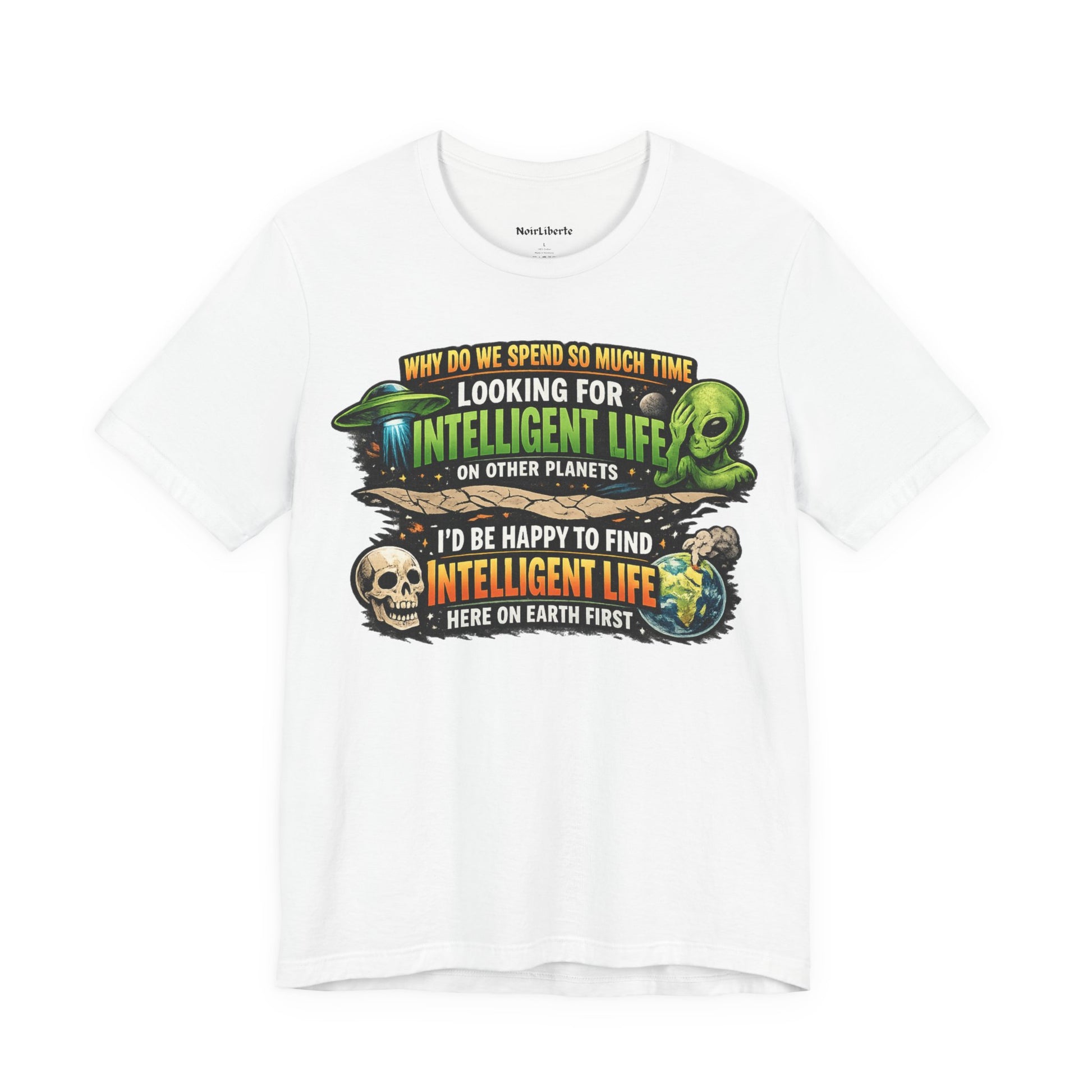 Funny shirt with a graphic sarcastic saying, White