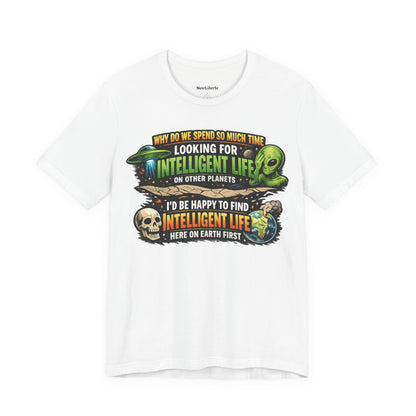 Funny shirt with a graphic sarcastic saying, White