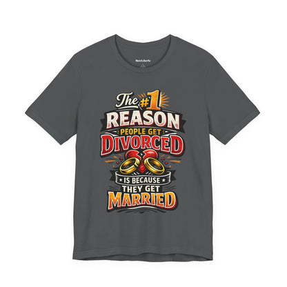 Funny shirt with a divorce graphic saying, Grey