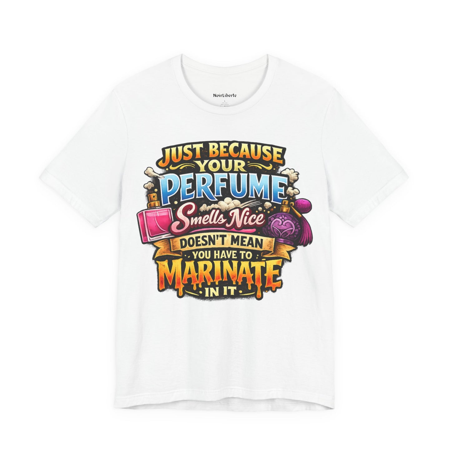 Funny shirt with a funny saying graphic, White