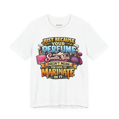 Funny shirt with a funny saying graphic, White