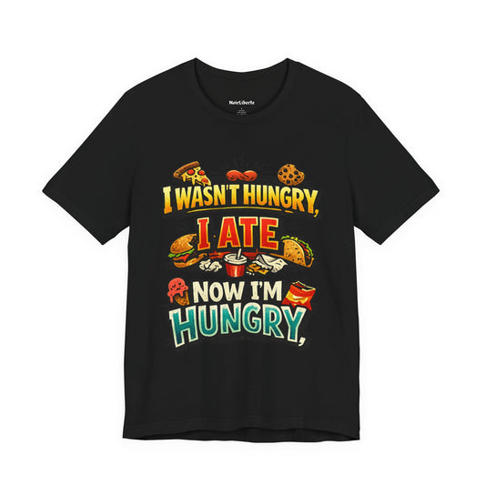 Funny shirt with a food funny graphic phrase, Black