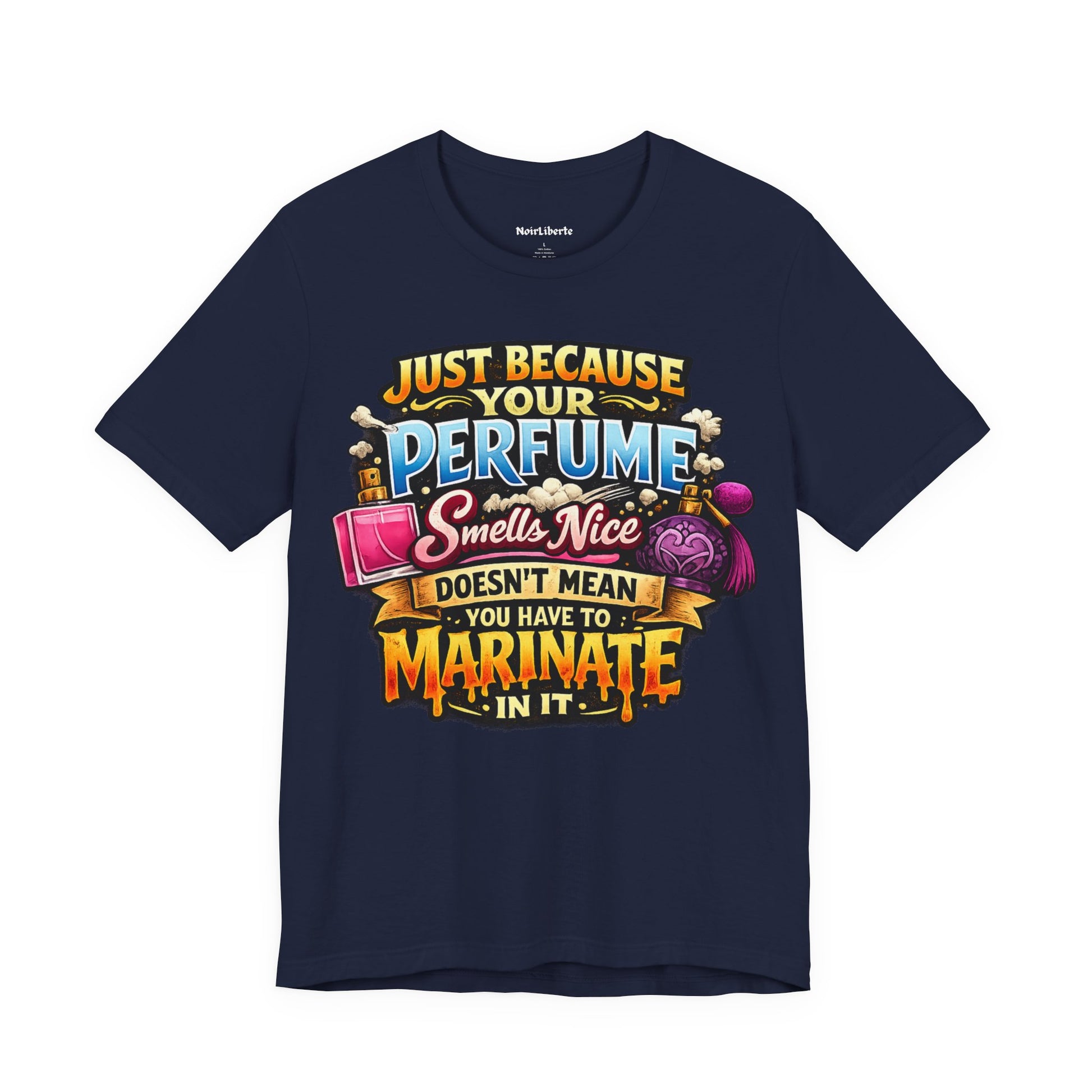 Funny shirt with a funny saying graphic, Navy