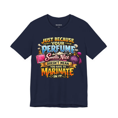 Funny shirt with a funny saying graphic, Navy