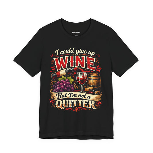 Funny shirt with a graphic phrase about wine drinkers, Black