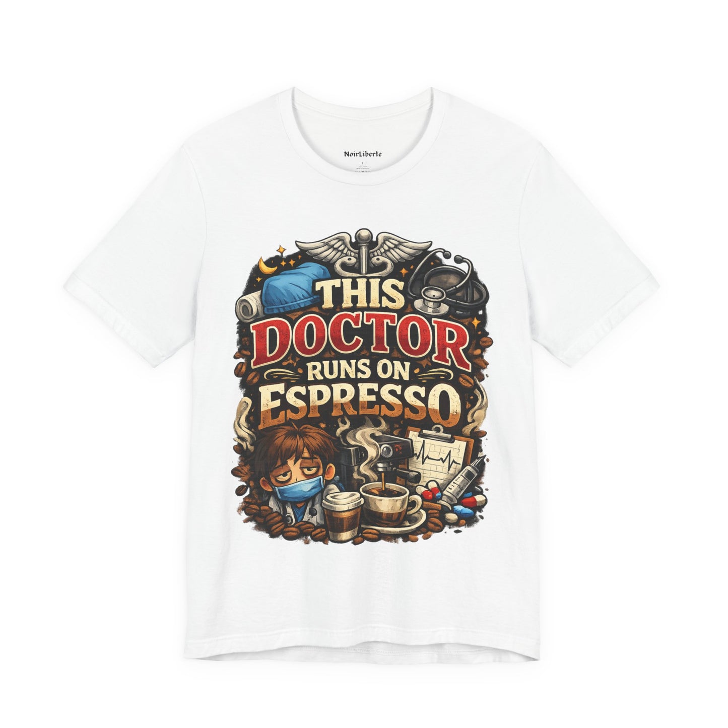 funny shirt with a graphic phrase for doctors, White