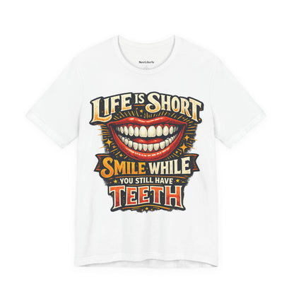Funny shirt with a funny saying graphic, White